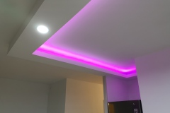 Création de corniche en Ba13 et installation de système Led RGBW